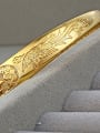 thumb Copper Alloy 24K Gold Plated Classical Stamp Bangle 2