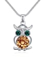 thumb Personalized Owl Pendant Cubic austrian Crystals Alloy Necklace 1