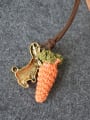 thumb Cute Rabbit Carrot Shaped Necklace 1