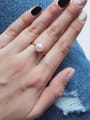 thumb Sterling silver natural pearl free size ring (three colors optional) 1
