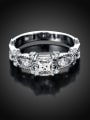 thumb All-match White Gold Plated Zircon Ring 1