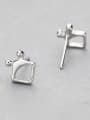 thumb Cartoon Style Square Shaped Earrings 2