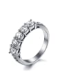 thumb Fashion Shiny Rhinestones Titanium Women Ring 0