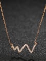 thumb 925 Sterling Silver With Rose Gold Plated Personality Irregular Necklaces 0