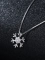 thumb 925 Sterling Silver With Platinum Plated Personality Snowflake Necklaces 1