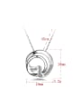 thumb Simple Hollow Round Cubic White Zirconias Copper Necklace 2