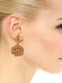 thumb Retro Style Fashionable Hollow Rhinestones Drop Earrings 1