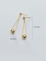 thumb 925 Sterling Silver With Gold Plated Simplistic Round Drop Earrings 3