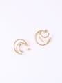 thumb Titanium With Gold Plated Simplistic Round Hoop Earrings 3