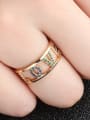 thumb Copper With Cubic Zirconia Fashion Monogrammed LOVE Multistone Rings 1