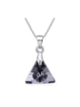 thumb Triangle austrian Crystal Pendant Alloy Necklace 0