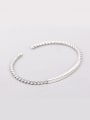 thumb Simple Silver Opening Twisted Bangle 0
