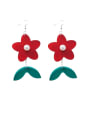 thumb Alloy With Platinum Plated Cute Flower Hook Earrings 0