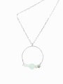 thumb Women Delicate Green Natural Stone Necklace 0