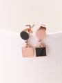 thumb Round Square Simple Temperaments Earrings 0