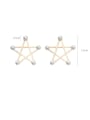 thumb Alloy With Artificial Pearl  Simplistic Star Stud Earrings 3