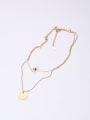 thumb Titanium With Gold Plated Simplistic Smooth  Geometric Multi Strand Necklaces 3