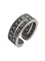 thumb 925 Sterling Silver With Antique Silver Plated Vintage Monogrammed Free Size Rings 0