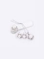 thumb Copper Alloy White Gold Plated Fashion Pearl Three Pieces Zircon Jewelry Set 2