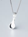 thumb S925 silver mini cute spoon shape necklace 0