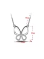 thumb Simple Hollow Butterfly Cubic Zirconias Copper Necklace 3
