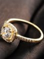 thumb Exquisite 18K Gold Plated Geometric Zircon Ring 2