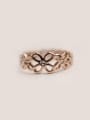 thumb Hollow Flower Lucky Rose Gold Titanium Ring 0