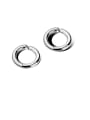 thumb Stainless Steel With Gun Plated Simplistic Round Clip On Earrings 3