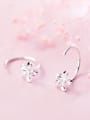 thumb Sterling silver fashion simple petal earrings 0