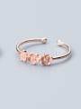 thumb 925 Sterling Silver With Rose Gold Plated Romantic Flower Rings 1