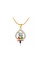 thumb Exquisite 18K Gold Plated Flower Shaped Crystal Necklace 0