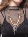 thumb Antique Multi-layer Rivet Pendant Exaggerated Long Necklace 1