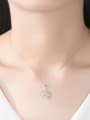 thumb 925 Sterling Silver With Platinum Plated Delicate Square Necklaces 1