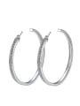 thumb Simple Cubic Zircon Women Hoop Earrings 0