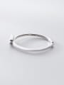 thumb 925 Sterling Silver With Platinum Plated Simplistic Heart Free Size Rings 2