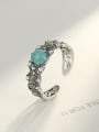 thumb 925 Sterling Silver Vintage Colored stone Free size  Rings 0