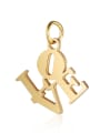 thumb Stainless Steel With Gold Plated Classic Monogrammed Charms 0