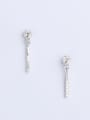 thumb Simple Cubic Tiny Zirconias 925 Silver Stud Earrings 0
