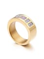 thumb Stainless Steel With Gold Plated Trendy Square Multistone Rings 1