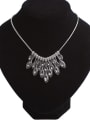 thumb Retro style Marquise Stones Pendant Alloy Necklace 1