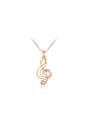 thumb All-match Note Shaped Austria Crystal Necklace 0