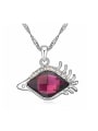 thumb Personalized Rhombus austrian Crystal Fish Pendant Alloy Necklace 0