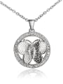 thumb Delicate Platinum Plated Butterfly Shaped Zircon Necklace 0
