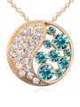 thumb Fashion Cubic austrian Crystals Round Pendant Alloy Necklace 1