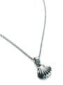 thumb Temperament Shell Shaped Silver Plated Stainless Steel Necklace 0