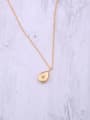 thumb Titanium With Gold Plated Simplistic Smooth Geometric Necklaces 3