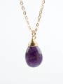 thumb All-match Water Drop Shaped Natural Stone Necklace 0