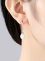 thumb Sterling silver natural freshwater pearls micro-set 3A zircon earrings 1