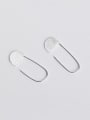 thumb Personalized Clip-shaped Silver Stud Earrings 2