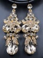 thumb Water Drop Glass and Rhinestones Two Pieces Jewelry Set 2